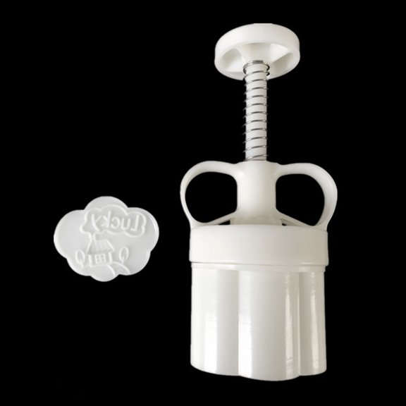 MANNYA 50g Lucky Cookie Stamps Thickness Adjustable Moon Cake Mold Hand Press Cutter Green Bean Cake Pastry Mould