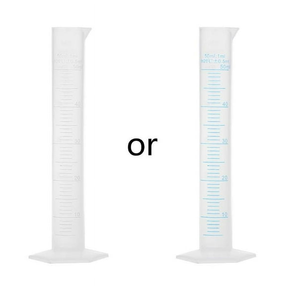 MANNYA 50mL Measuring Cylinder Laboratory Test Graduated Liquid Trial Tube Jar Tool New