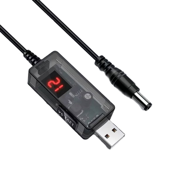 MANNYA 5V To 12V Step Up Converter Cable Overcurrent Safeguards USB to DC5.5mm Converter Cord For Reliability Electronics Charg
