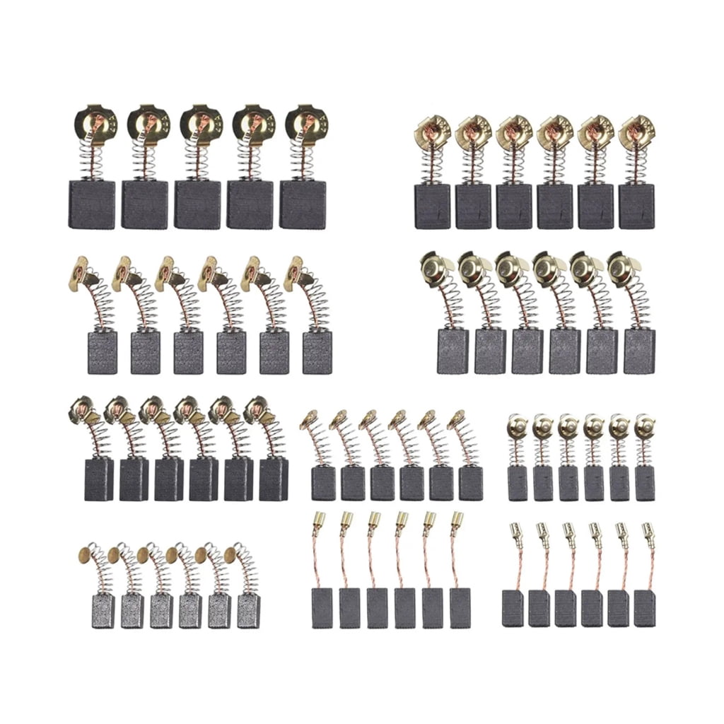 MANNYA 60pcs Electric Motor Carbon Brushes 10 Different Brush Size ...