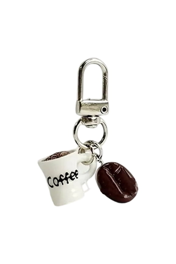 Artistic Coffee Cup Keychain Resin Crafted Accessory Multipurpose Use For Keys Bags Travel Accessory