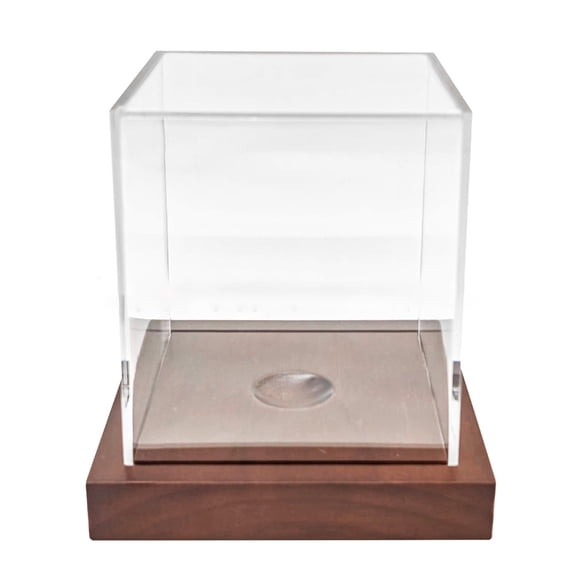 MANNYA Baseball Display Box Acrylic Cubes Square Clear Box Baseball Holder Case Softball Display Box with Stand for Collection