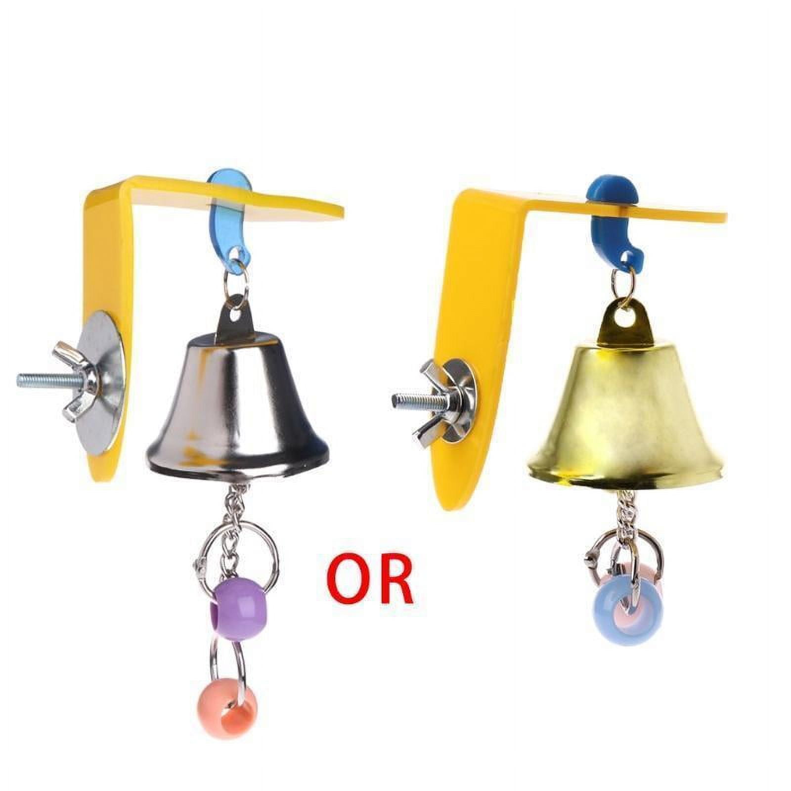 MANNYA Bird Bells Toy with Colorful Plastics Toy for Pet Cage Parrot