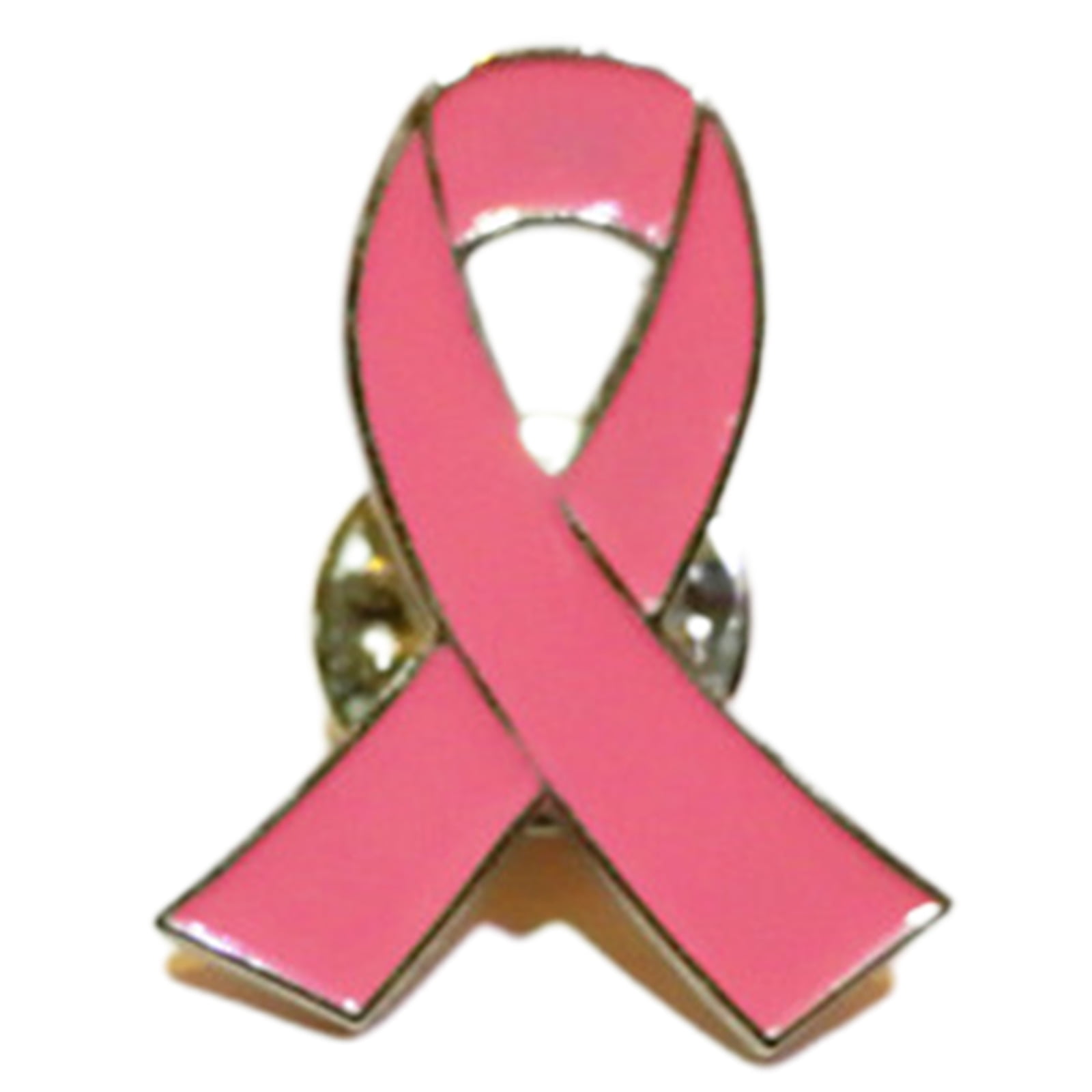Breast Cancer Awareness Pink Ribbon Lapel Pin With Silver Trim - Support & Awareness Fundraiser Pin (1 Pin) - View #9