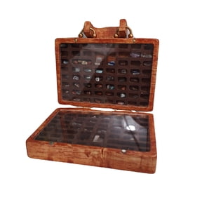 MANNYA Collection Of Stones In A Suitcase Mineral Rock Collection Activity Kit Outdoor
