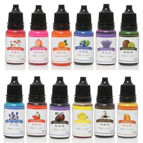 MANNYA Color Liquid Translucent Epoxy Resin Colorant, Highly Concentrated Epoxy Resin Dye for DIY Jewelry Making,