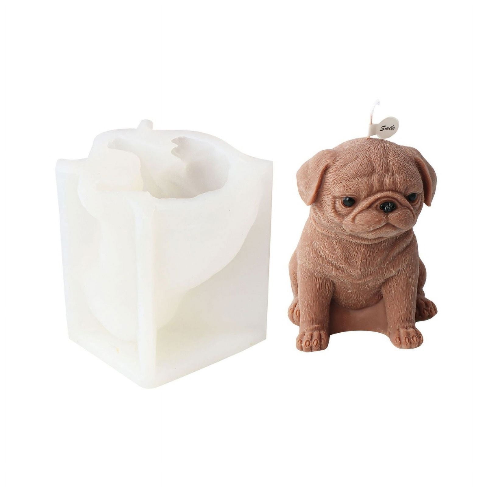 MANNYA Dog/Bear/Rabbit Shaped Candle Mold Silicone Mold for DIY Candle Soap Plaster