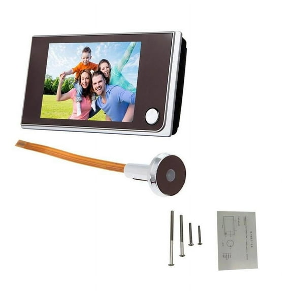 MANNYA Door Peephole Viewer, 3.5-Inch LCD Screen, 24 Hours Monitoring, 120° Angle View