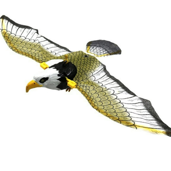 MANNYA Electric Eagle Flying Bird Toy with Led Light and Music Sound Animal Model