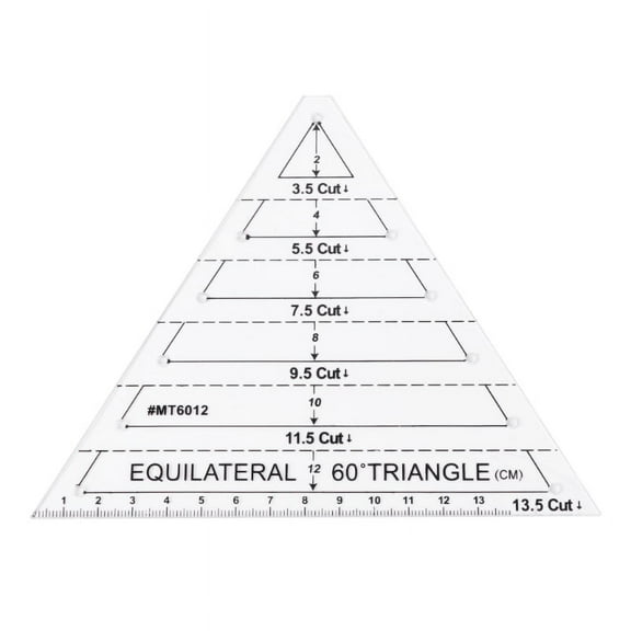 MANNYA Equilateral for Triangle Sewing Ruler Drawing Drafting MeasureTemplate DIY Clothing for Quilt Sheet Making Handmade Sew