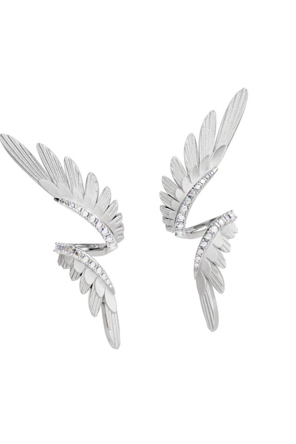 Fashion Wing Earrings Asymmetrical Ear Studs Multifuntional Ear Jewelry Pendant Earrings for Daily Everyday Occasion