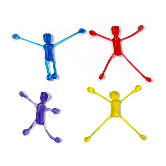 MANNYA Fidget Sticky Man Stretchy Spoof Props Easy to Stick on Flat Surface Novelty Gag Office Stress Relief Decompressing Gift