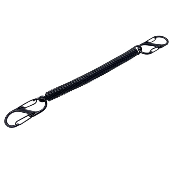 MANNYA Fishing Lanyards Retractable Coiled Tethers with Carabiner Spring Elastics Rope Boating Fishing Rope Retention Rope