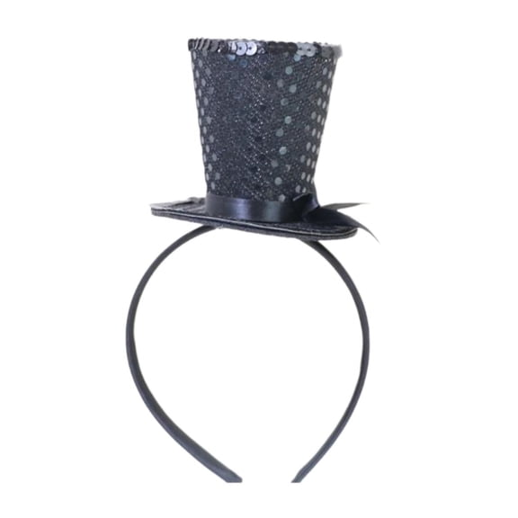 MANNYA French Fascinator Pillbox Top Hat with Glitter for Opera Cocktail Tea Party