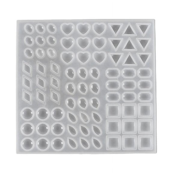 MANNYA Gem Jewelry Silicone Mould DIY Crystal Epoxy Mould Embed Mold Coaster Molds