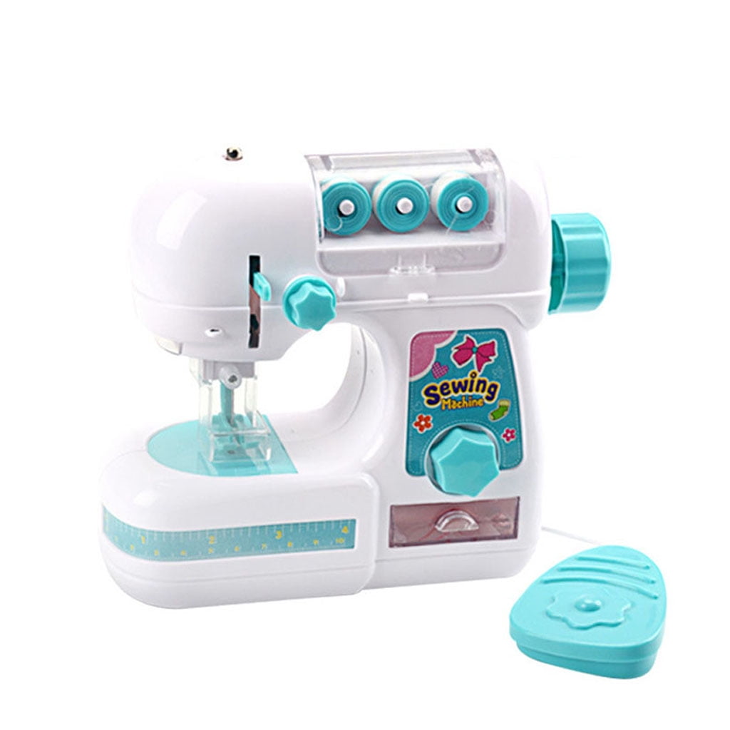 MANNYA Girls Electric Sewing Machine Small Home Appliances Toys Children's for Play Hou