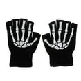 thumbnail image 1 of MANNYA Half Finger Skeleton Cycling Gloves 1 Pair Children Kids Outdoor Exercise Supply, 1 of 9