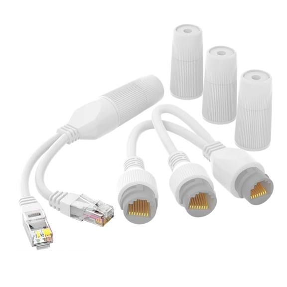 MANNYA Upgraded Splitter Cabling Connector Three-way Connector Suitable for Security Camera install -