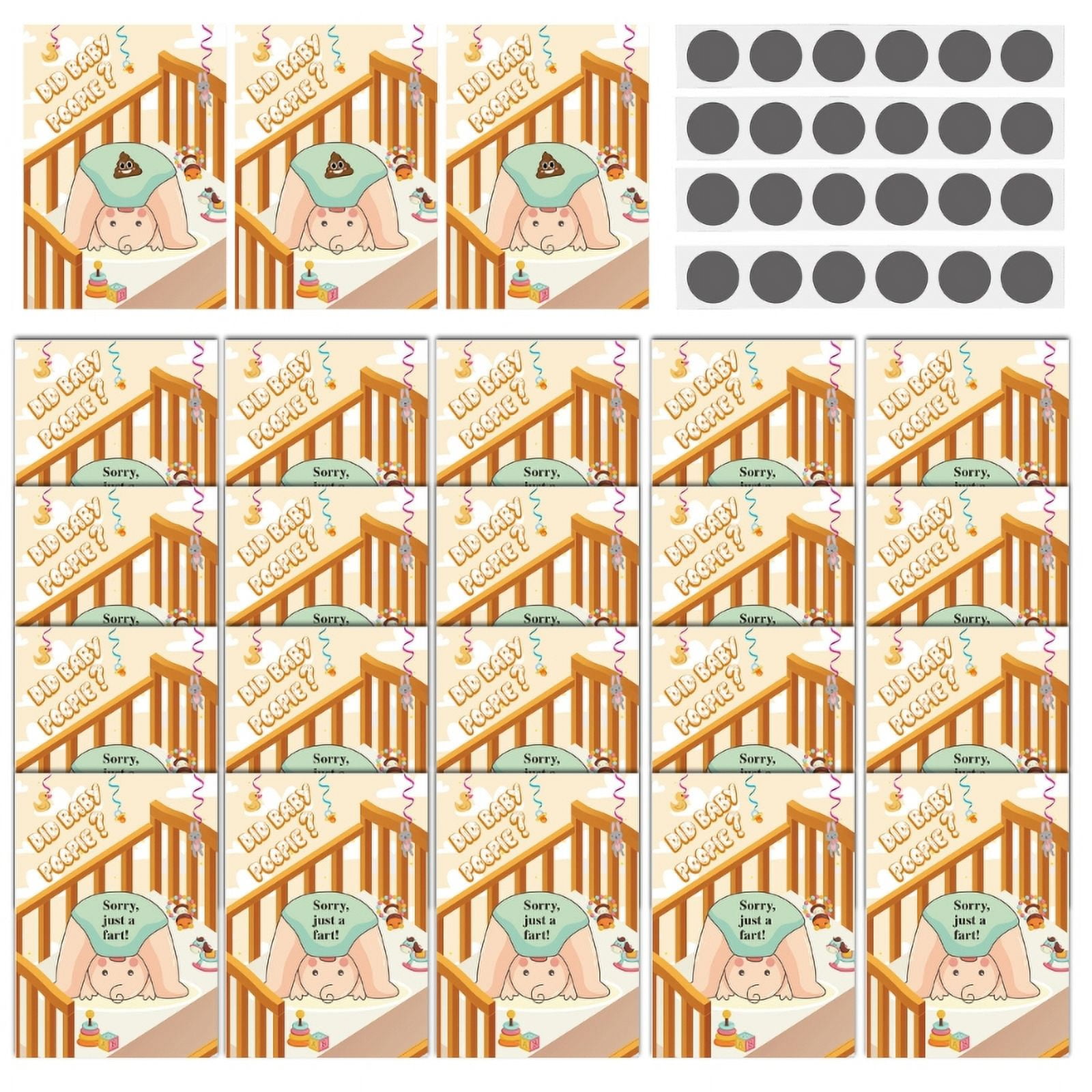 MANNYA Interactive Baby Shower Games Set, 24 Raffle Cards, Engage Your Guests