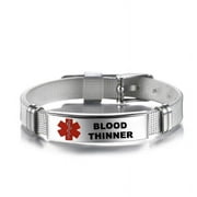 MANNYA Medical Alarm Bracelets Adjustable Wristband Emergency Medical Bracelets