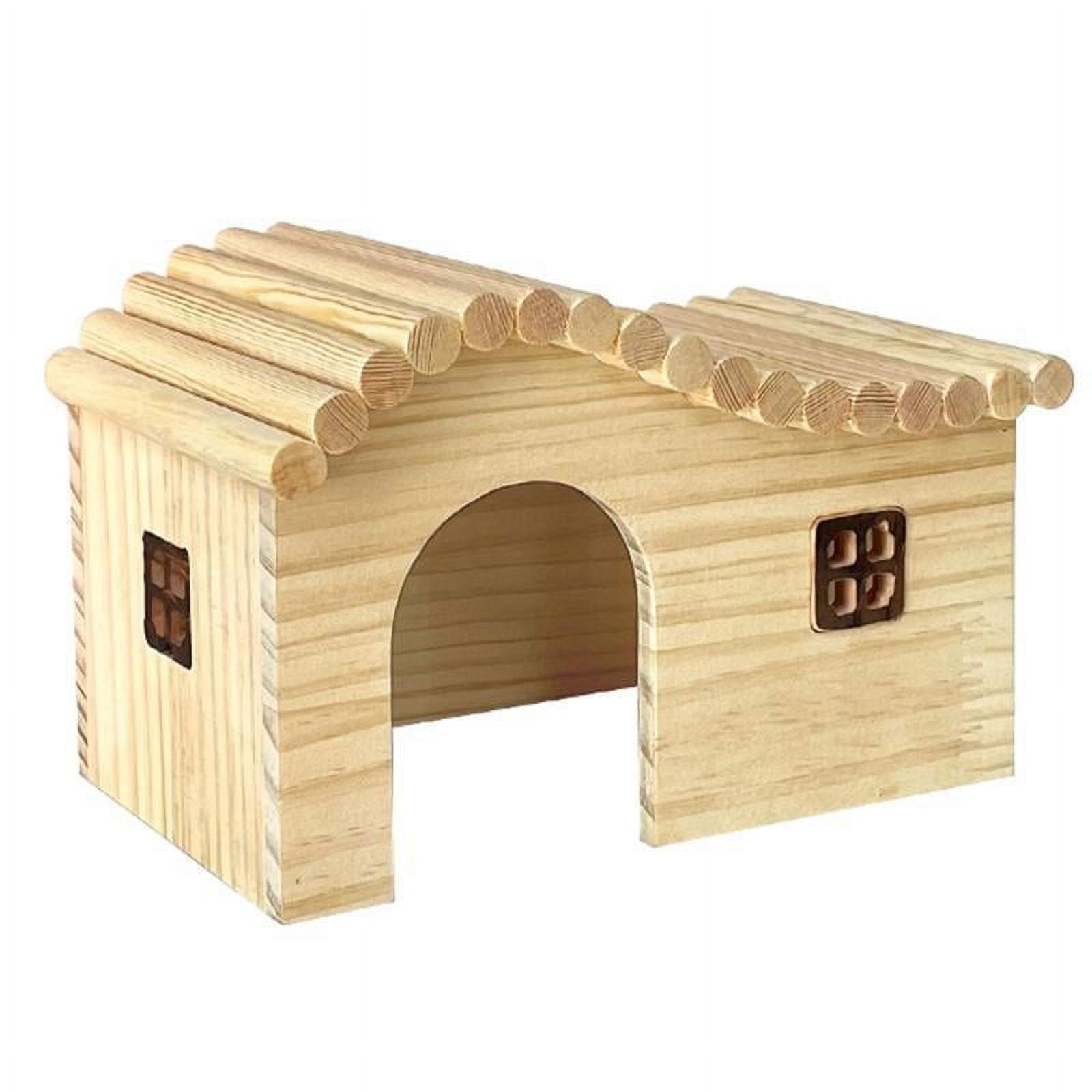 MANNYA Natural Wood Small Pet House Bed Hamster Guinea Pig Chinchilla House Cage Nest