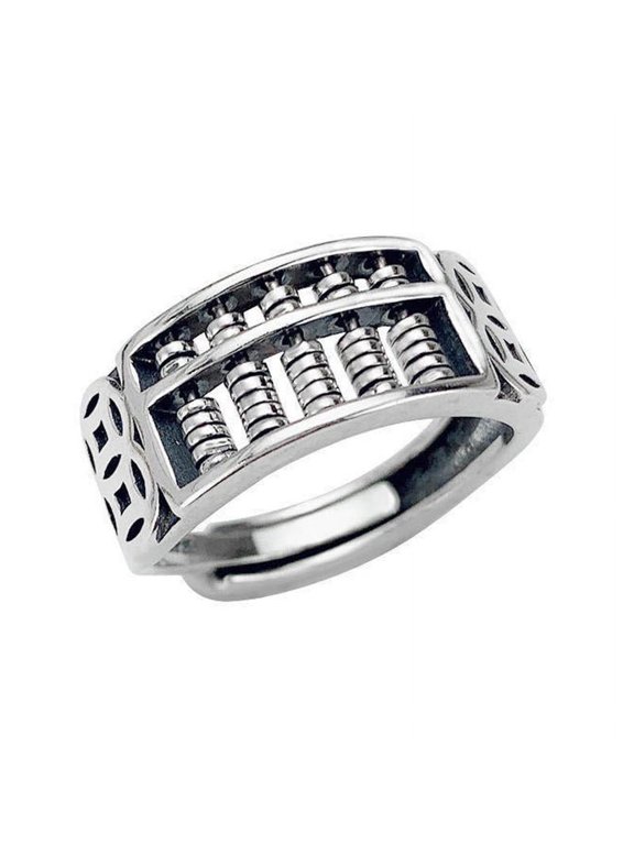 Relief Abacus Ring Vintage Finger Ring Novelty Ring Personality Fashion Jewelry