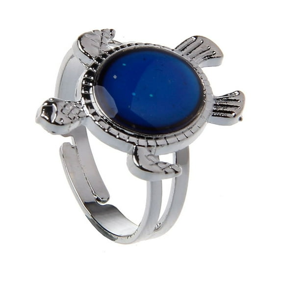 MANNYA Retro for Turtle Color Change Mood Ring Emotion Feeling Temperature Rings Jewelr