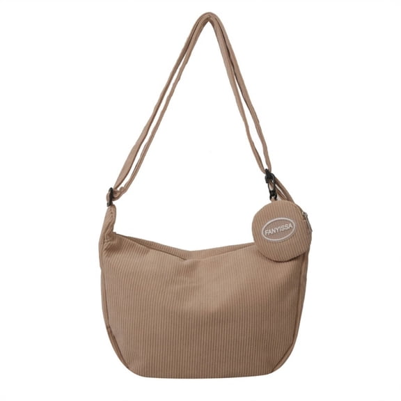 MANNYA Trendy Corduroy Crossbody Bag with Adjustable Strap Suitable for Work Travel