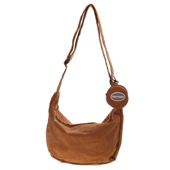 MANNYA Trendy Corduroy Crossbody Bag with Adjustable Strap Suitable for Work Travel