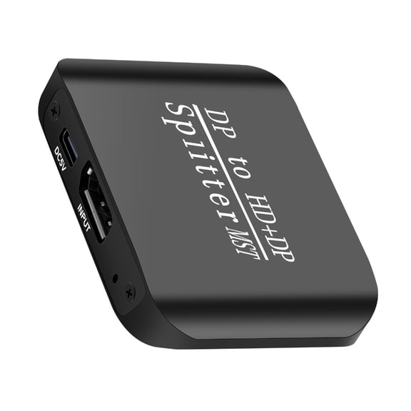MANNYA Two Monitor MSTs Splitter DP To HDTV Adapters 4K 60Hz Resolution Plugs Play Not Driver Required