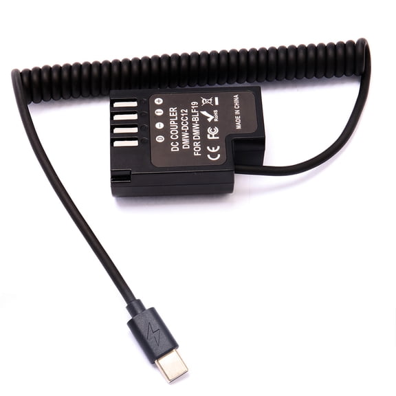 MANNYA USB Type C Cable to DMW-DCC12 for DC Coupler Power Adapter for Panasonic for Lumix GH3 GH4 GH5 GH5S G9 Camera