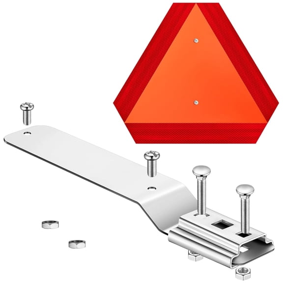 MANNYA Universals Slow Speed Vehicle Warning Sign Slow Moving Vehicle Sign for Tractors Trailers Outdoor Applications