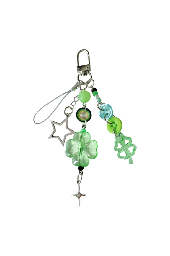 Versatile Use Four Clovers Phone Chain Multipurpose Phone Luck Charm Keychain for Keys and Wallets Accessory
