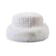 thumbnail image 1 of MANNYA Woman Thicken Bucket Hat Plush Fisherman Hat Keep Warm Hat for Girls Shopping, 1 of 20