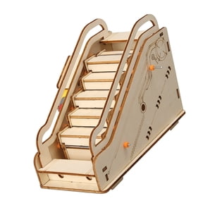 MANNYA Wooden Escalator Gear Driven 3D Escalator Model For Assembly Educational Purpose In Schools And Homes