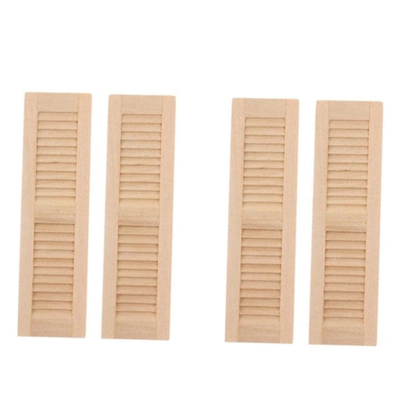 MANNYA Wooden Miniature Blinds For 1/12 Dollhouses Decoration Small Shutters Window Realistic Furniture Scene Display Accessory