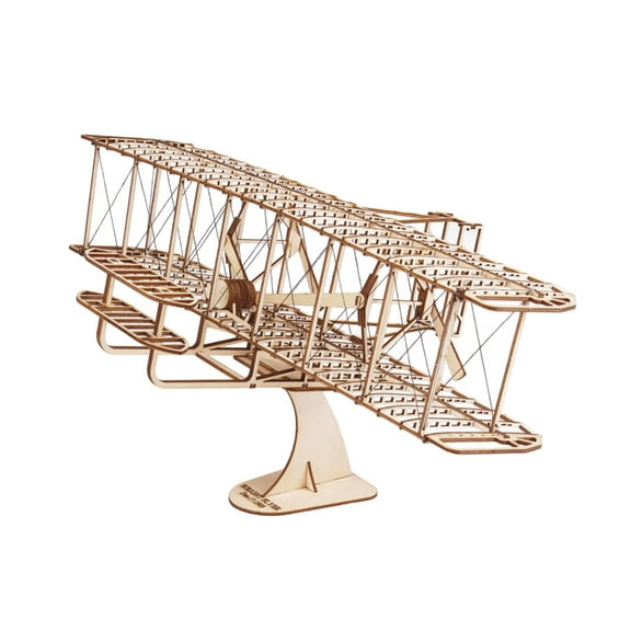 MANNYA Wooden Plane Assemble Airplanes Model Toy Wood Puzzles Construction set for School Craft Decors Projects