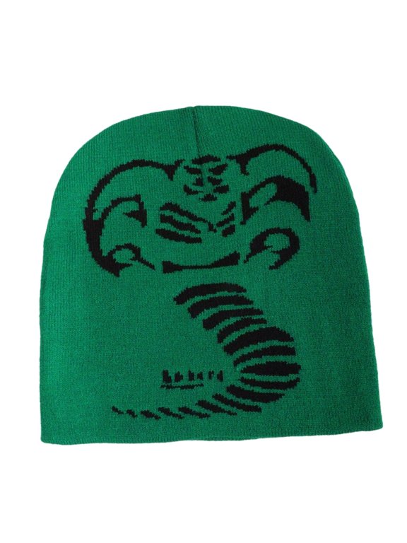 Y2K Cool Beanie Cap Knitting Hippies Hat Street Selfie Hat Snake Print Sun Cap