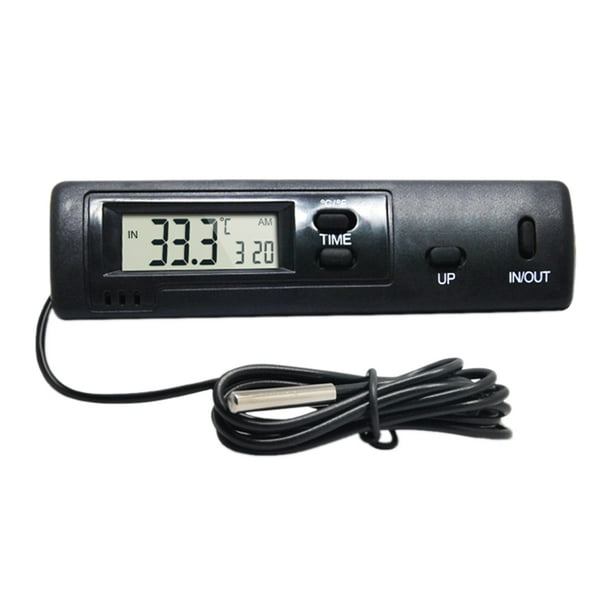 MANNYA for DC 12V Digital Car Thermometer Display Electronic Clock