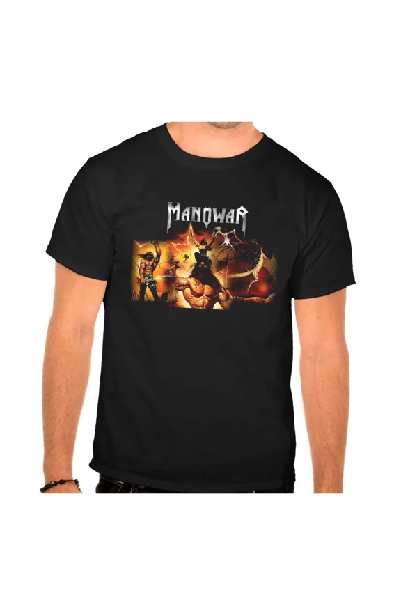 MANOWAR Rockband Rock Music Logo Schwarz T-Shirt -912 -SW