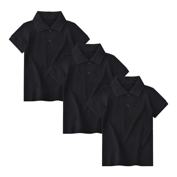 CHOYURME CHONYURM Boys School Uniform Short Sleeve Polo Shirts,3-Pack,Sizes 6-18