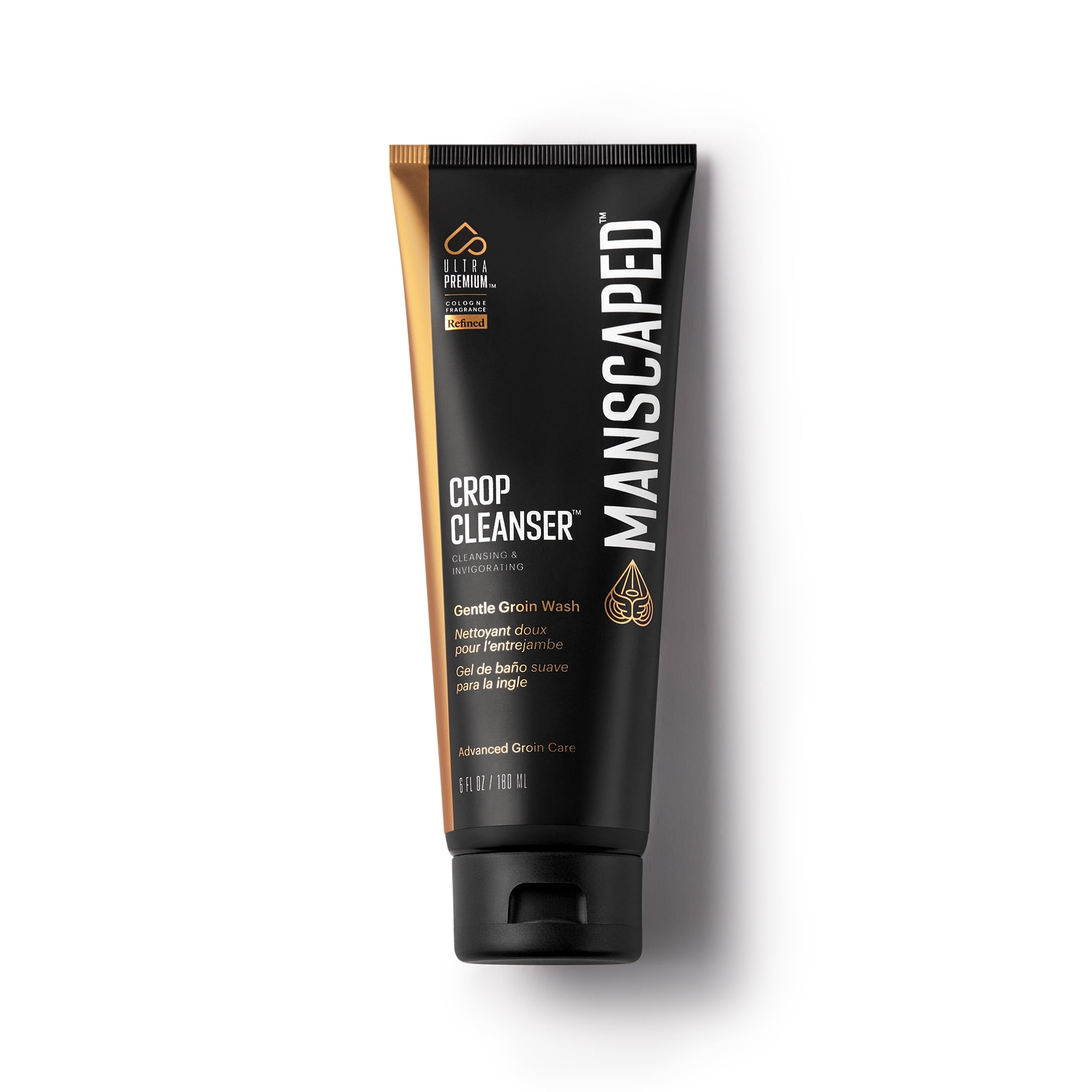 MANSCAPED Crop Cleanser Groin Wash, Mens Invigorating Formula Infused with Vitamin E and Aloe, 6 oz