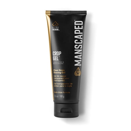 MANSCAPED® Crop Gel® Men's Clear Groin Shaving Gel, Moisturizing and Lubricating Formula for Below-the-Waist, 3.5 oz