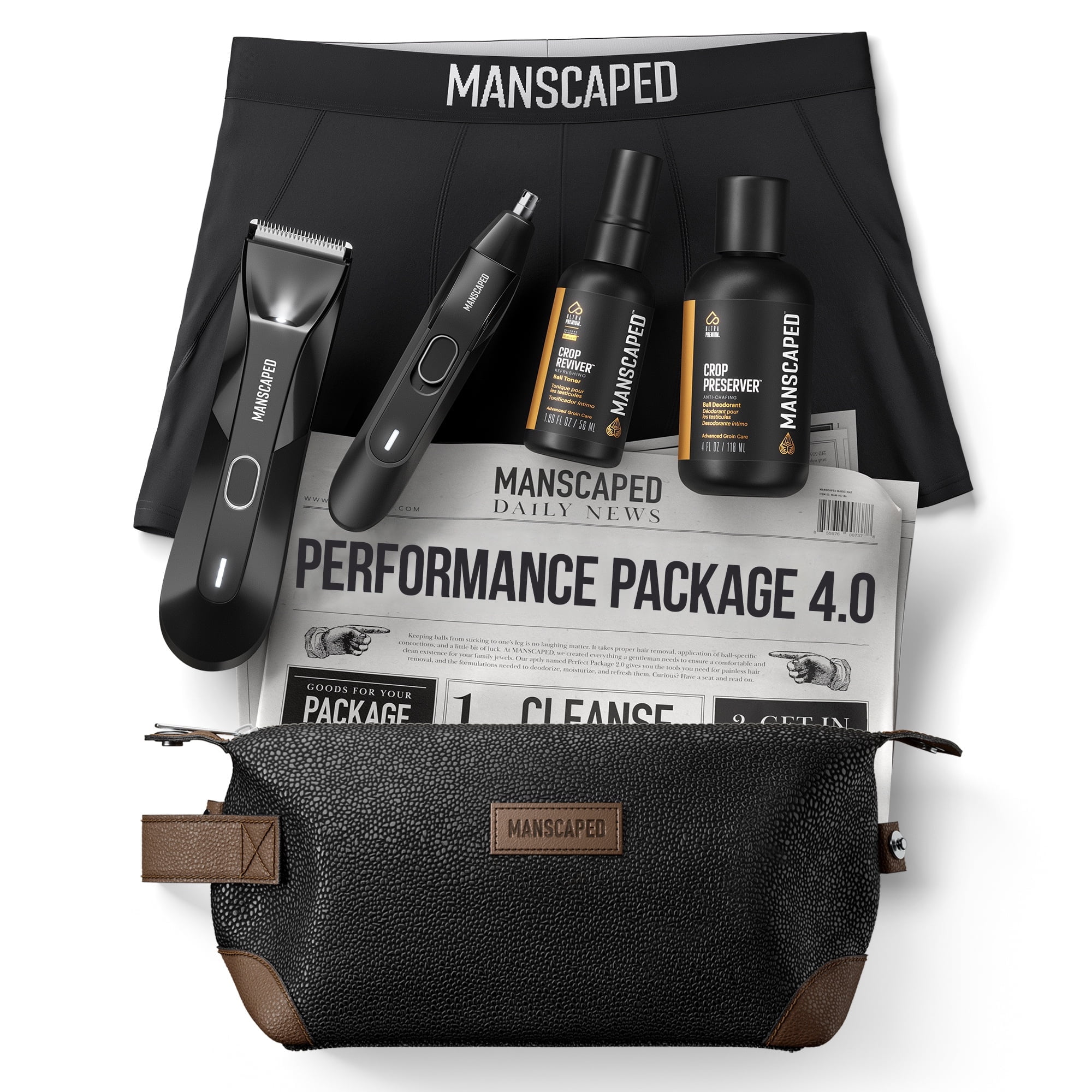 MANSCAPED® Performance Package 4.0 Includes The Lawn Mower® 4.0, Weed Whacker® 2.0, Crop Preserver®, Crop Reviver®, Boxers 1.0, The Shed, Magic Mat® - Medium - Walmart.com MANSCAPED® Performance Package 4.0 Includes The Lawn Mower® 4.0, Weed Whacker® 2.0, Crop Preserver®, Crop Reviver®, Boxers 1.0, The Shed, Magic Mat® - Medium - Walmart.com
