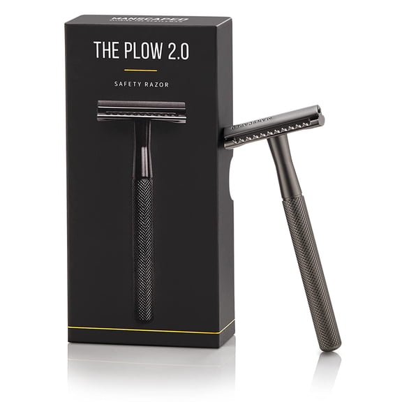 MANSCAPED The Plow 2.0 Razor Blade Refill 30 Pack Premium Stainless Steel Double-Edge Replacement Blades, Sharp & Durable Design for Smooth, Irritation-Reducing Face Shaving