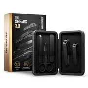 MANSCAPED Shears 3.0, 5-Piece Men's Nail Grooming Travel Kit with Clippers, File, Tweezers, Scissors