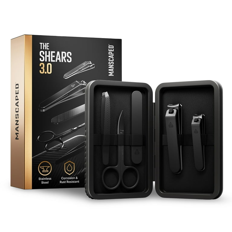 Manscaped Shears 3.0 5-Piece Mens Nail Grooming Kit, Stainless