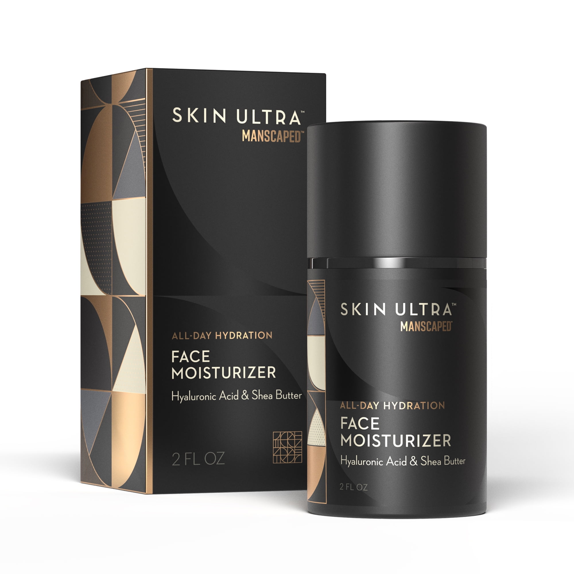 MANSCAPED Skin Ultra Face Moisturizer - Men's Daily Hydrating Skincare Lotion Infused with Hyaluronic Acid, 2 fl oz