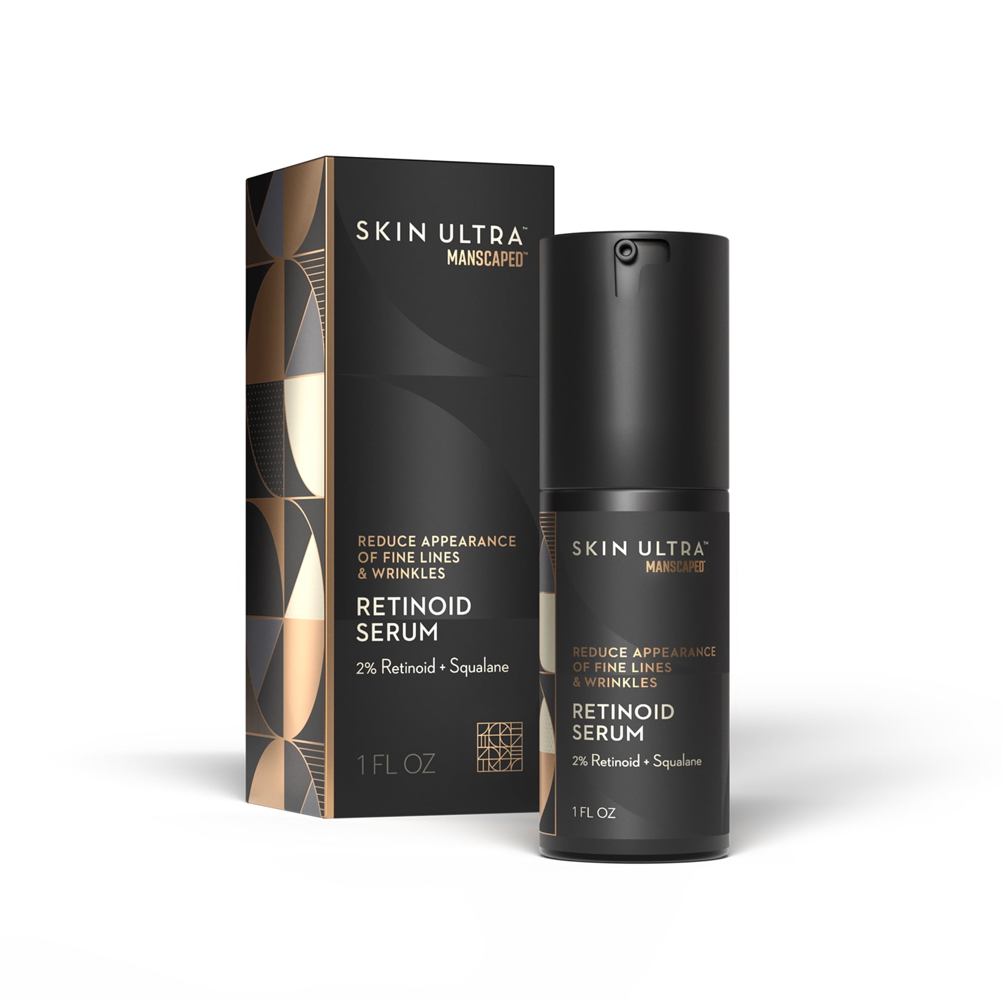 MANSCAPED Skin Ultra Retinoid Serum - Dual Retinoid Age-Defying Formula with Squalane, Ceramides & Hyaluronic Acid to help Reduce Appearance of Fine Lines, Wrinkles & Dark Spots, 1 fl oz.