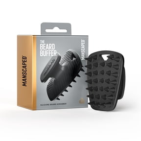 MANSCAPED The Beard Buffer Silicone Scrubber  Flexible Facial Hair Cleaning Brush for Men, Exfoliating Grooming & Massaging Tool, 1-Pack